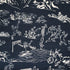 Hokkoh Cotton Shantung - ‘Woodland Follies' Navy *Last Piece 4.3m